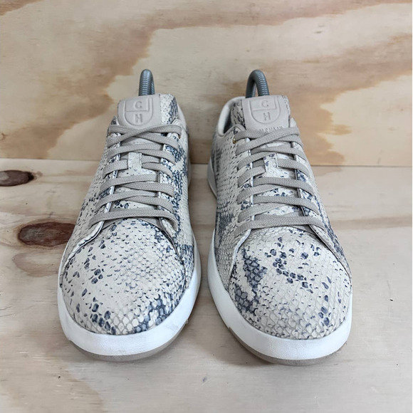 Cole Haan Snake Print Sneakers - Gray and White - Picture 2 of 9